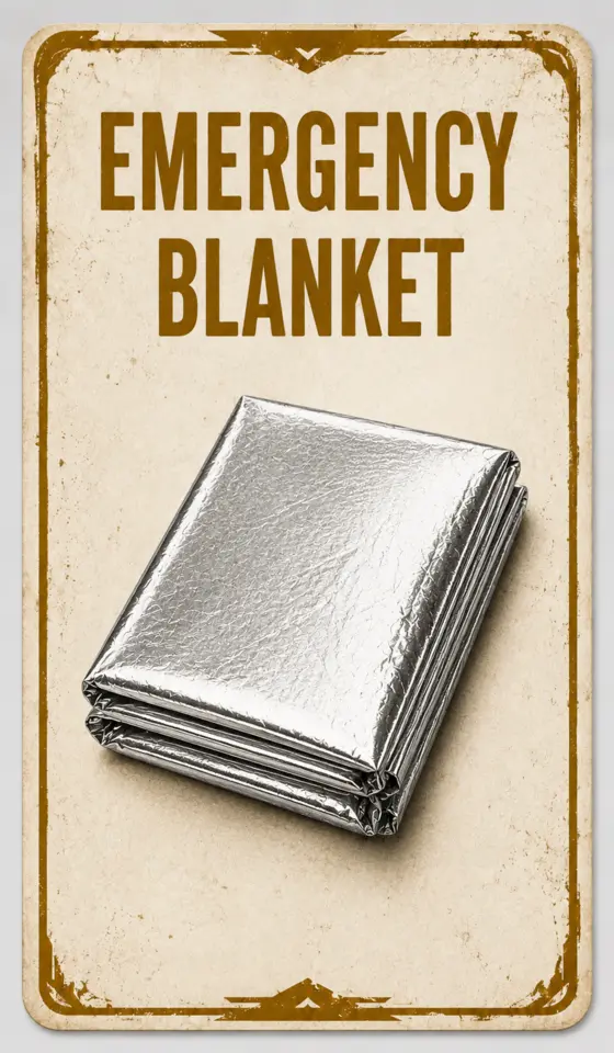 Emergency Blanket supply card
