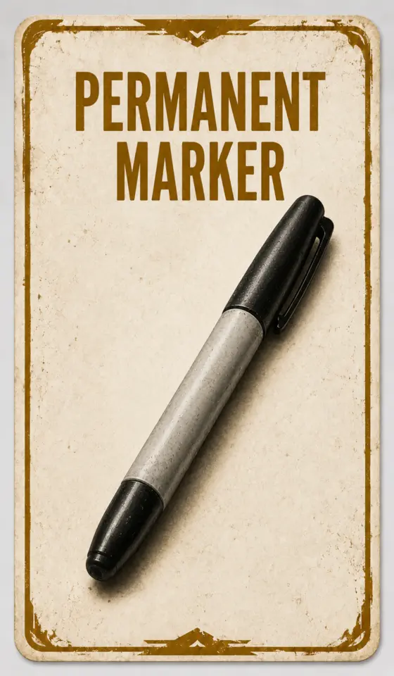 Permanent Marker supply card